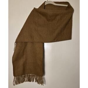 Amaru Alpaca Camargo Scarf Soft Fringe Chocolate Brown 12.5 X 62 Inch